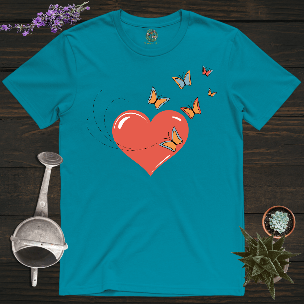 Sproutsmith T-Shirt Tropical Blue / S Heart Flutter T-Shirt