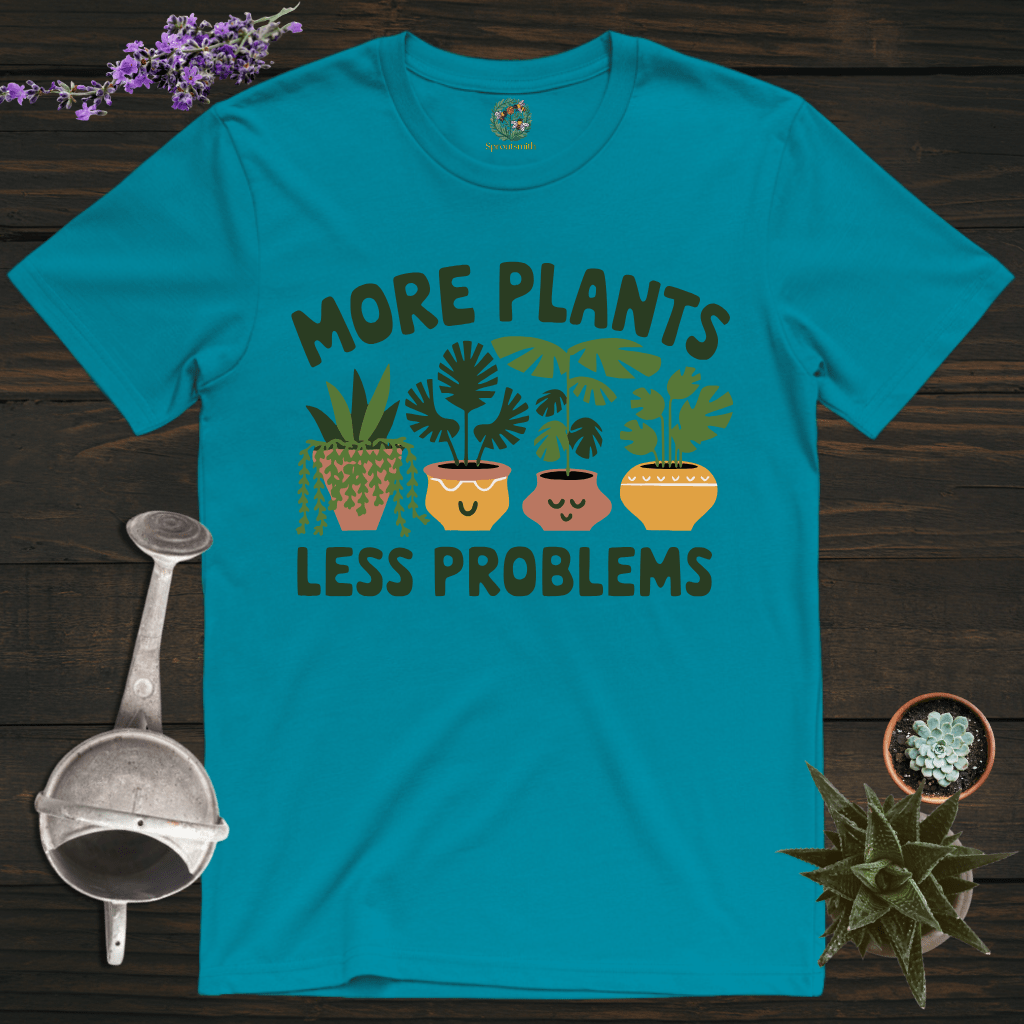 Sproutsmith T-Shirt Tropical Blue / S More Plants Less Problems T-Shirt
