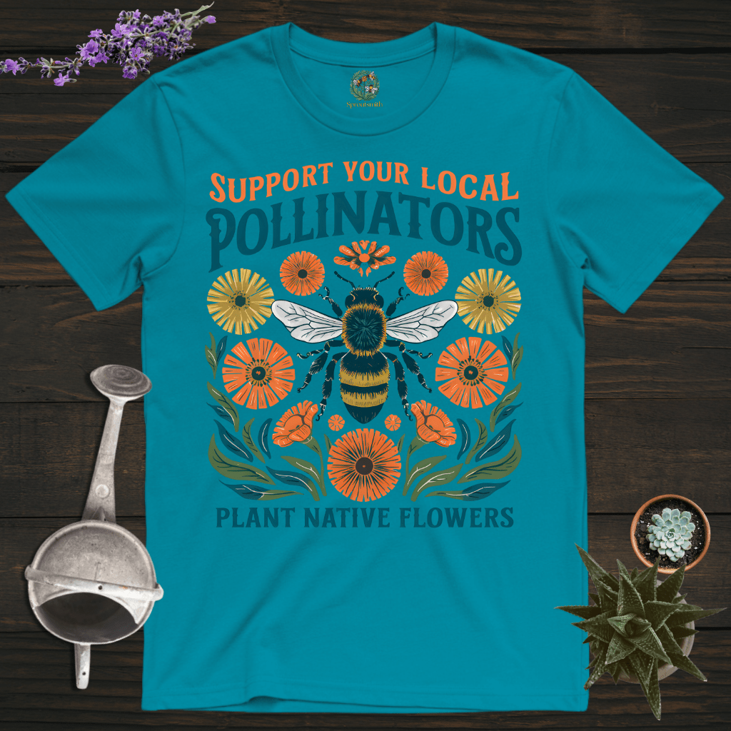 Sproutsmith T-Shirt Tropical Blue / S Plant Native Flowers T-Shirt