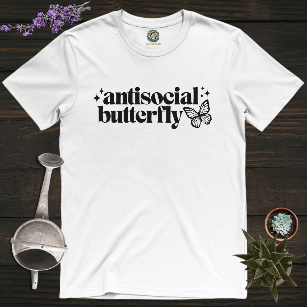 Sproutsmith T-Shirt White / S Antisocial Butterfly T-Shirt