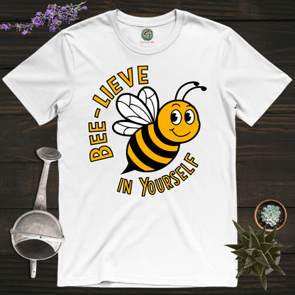 Sproutsmith T-Shirt White / S Bee-Lieve in Yourself T-Shirt