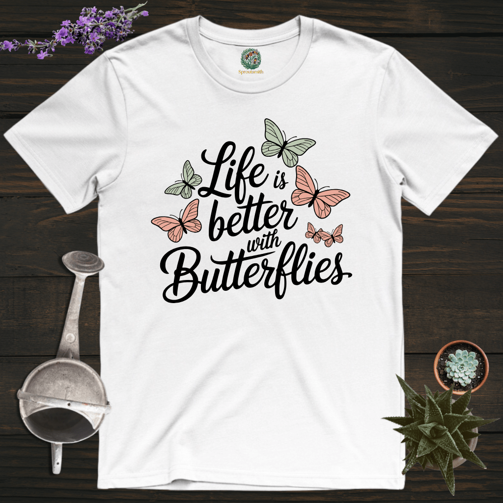 Sproutsmith T-Shirt White / S Better With Butterflies T-Shirt