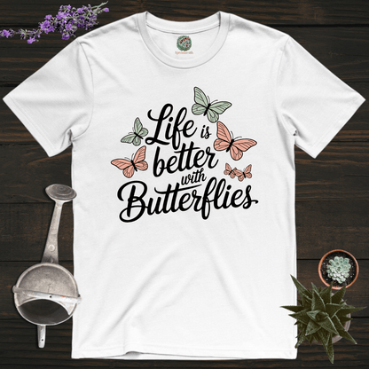 Sproutsmith T-Shirt White / S Better With Butterflies T-Shirt
