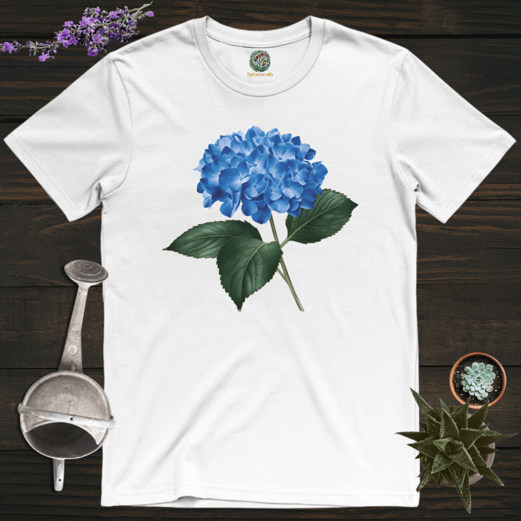 Sproutsmith T-Shirt White / S Blue Hydrangea T-Shirt
