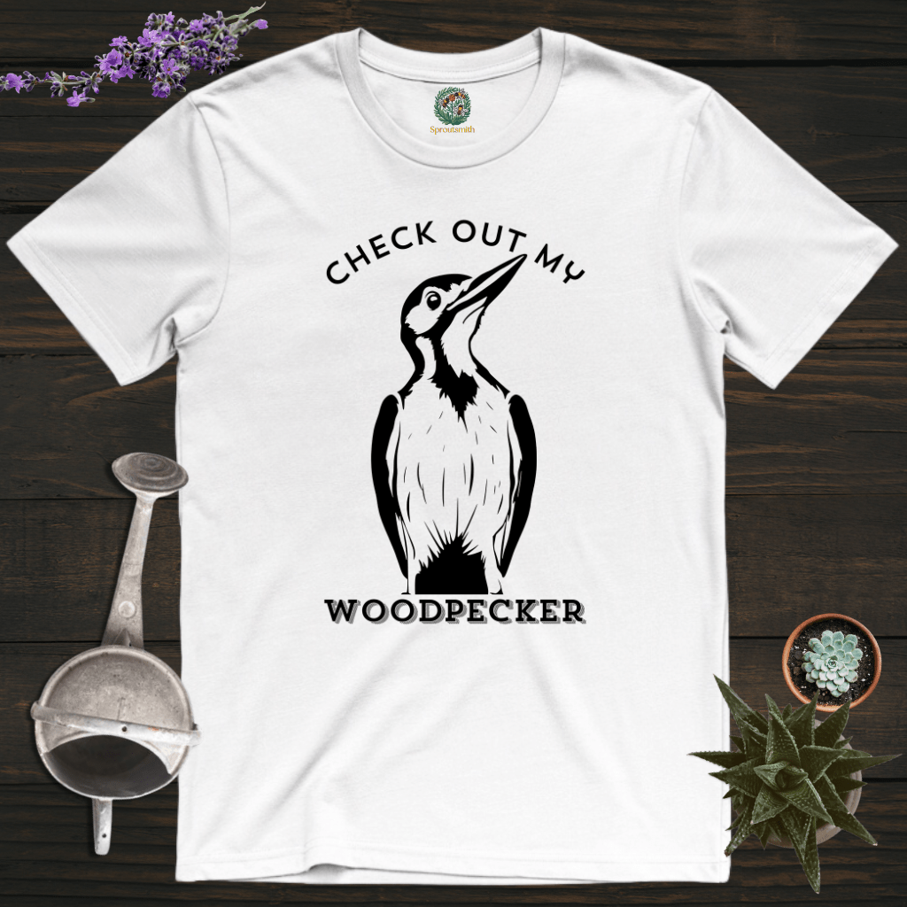Sproutsmith T-Shirt White / S Check out My Woodpecker T-Shirt
