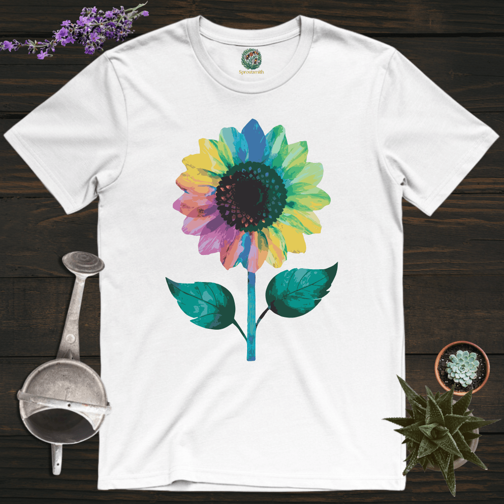 Sproutsmith T-Shirt White / S Colorful Sunflower T-Shirt