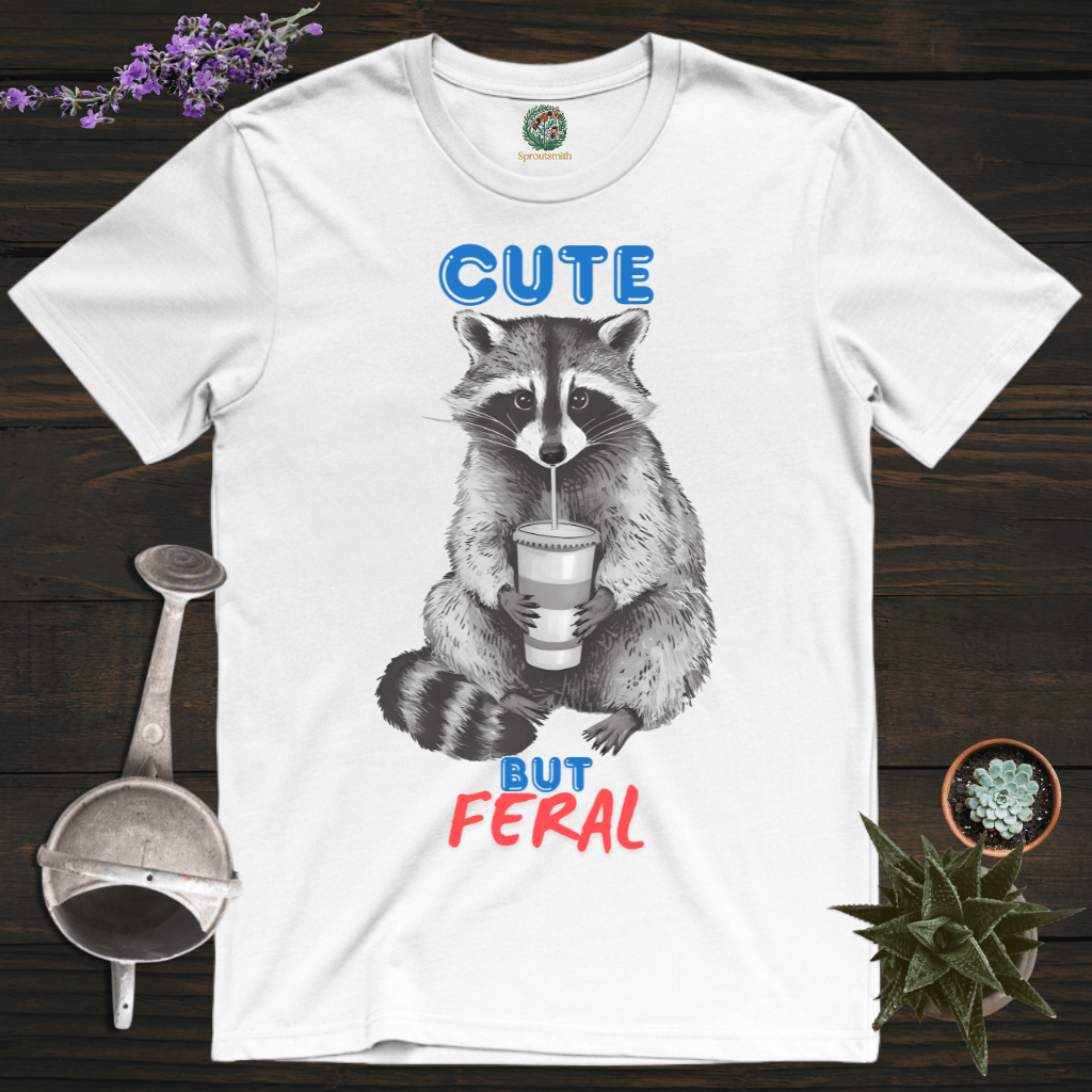Sproutsmith T-Shirt White / S Cute But Feral T-Shirt