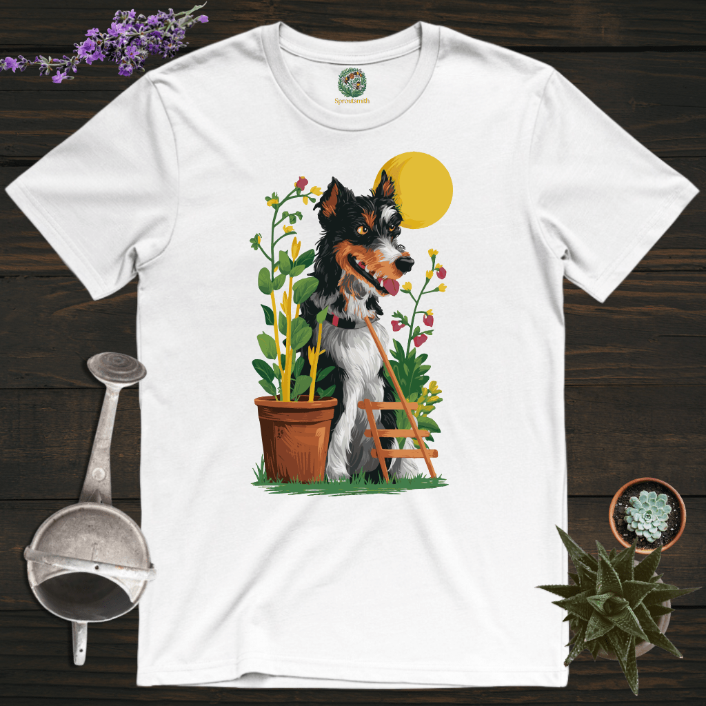 Sproutsmith T-Shirt White / S Dog in the Garden T-Shirt