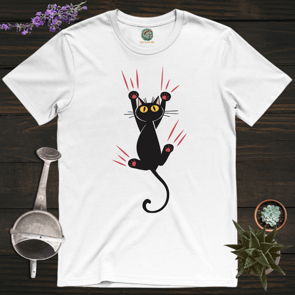 Sproutsmith T-Shirt White / S Don't Let Go Cat T-Shirt