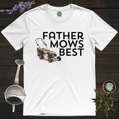 Sproutsmith T-Shirt White / S Father Mows Best T-Shirt