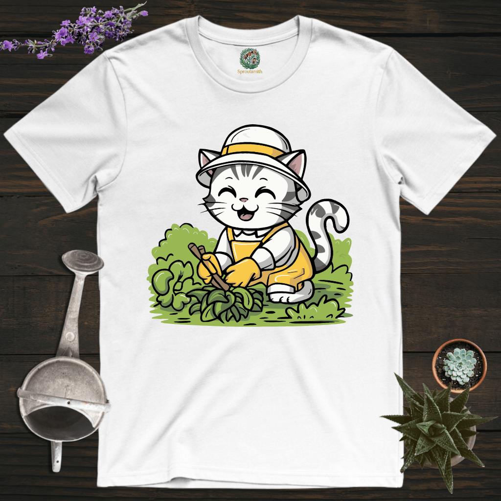 Sproutsmith T-Shirt White / S Garden Cat T-Shirt