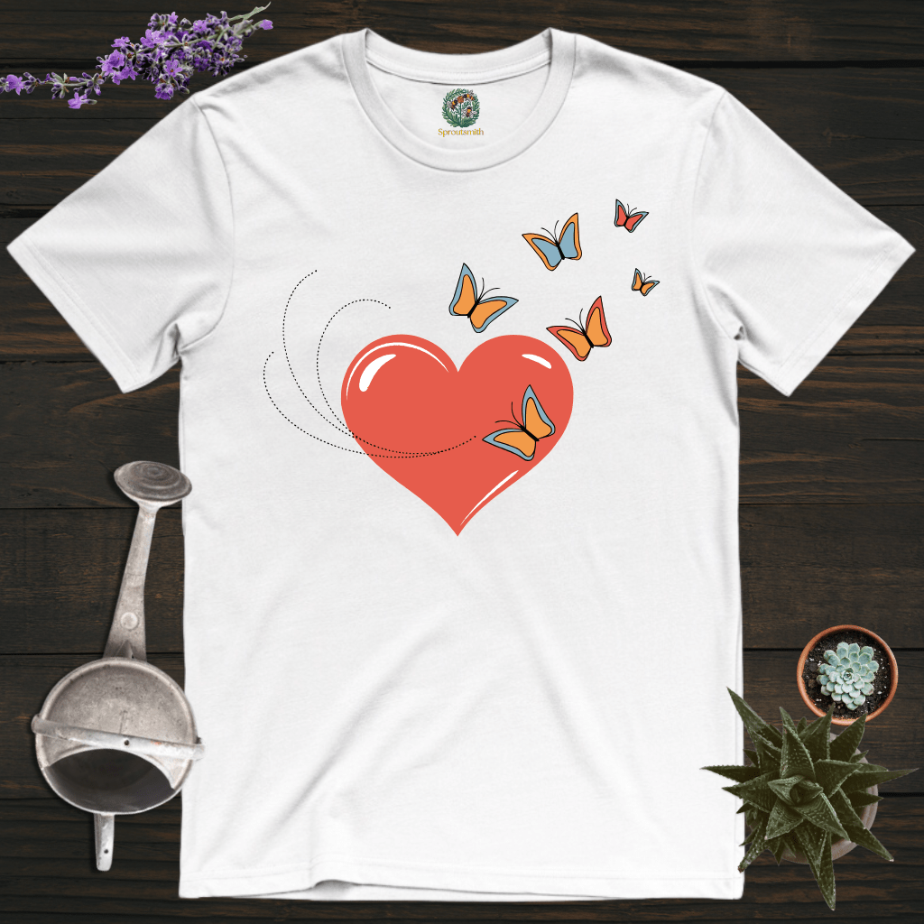 Sproutsmith T-Shirt White / S Heart Flutter T-Shirt