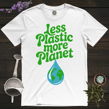 Sproutsmith T-Shirt White / S Less Plastic More Planet T-Shirt
