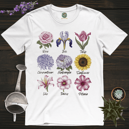 Sproutsmith T-Shirt White / S Nine Flowers T-Shirt