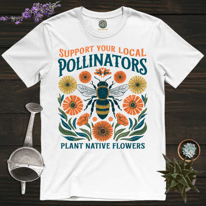 Sproutsmith T-Shirt White / S Plant Native Flowers T-Shirt