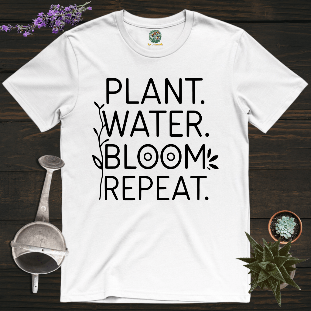 Sproutsmith T-Shirt White / S Plant Water Bloom Repeat T-Shirt